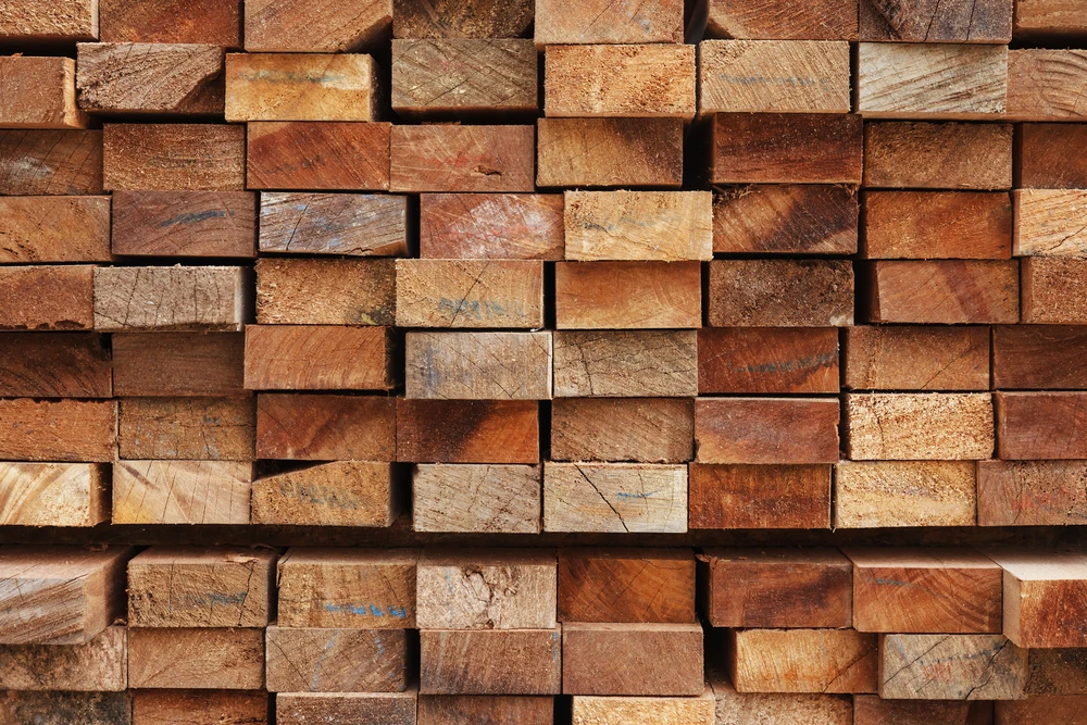 Rough sawn hardwood timber ready for machining